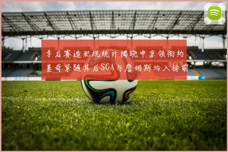 季后赛造犯规统计揭晓申京领衔约基奇紧随其后SGA与詹姆斯均入榜前十